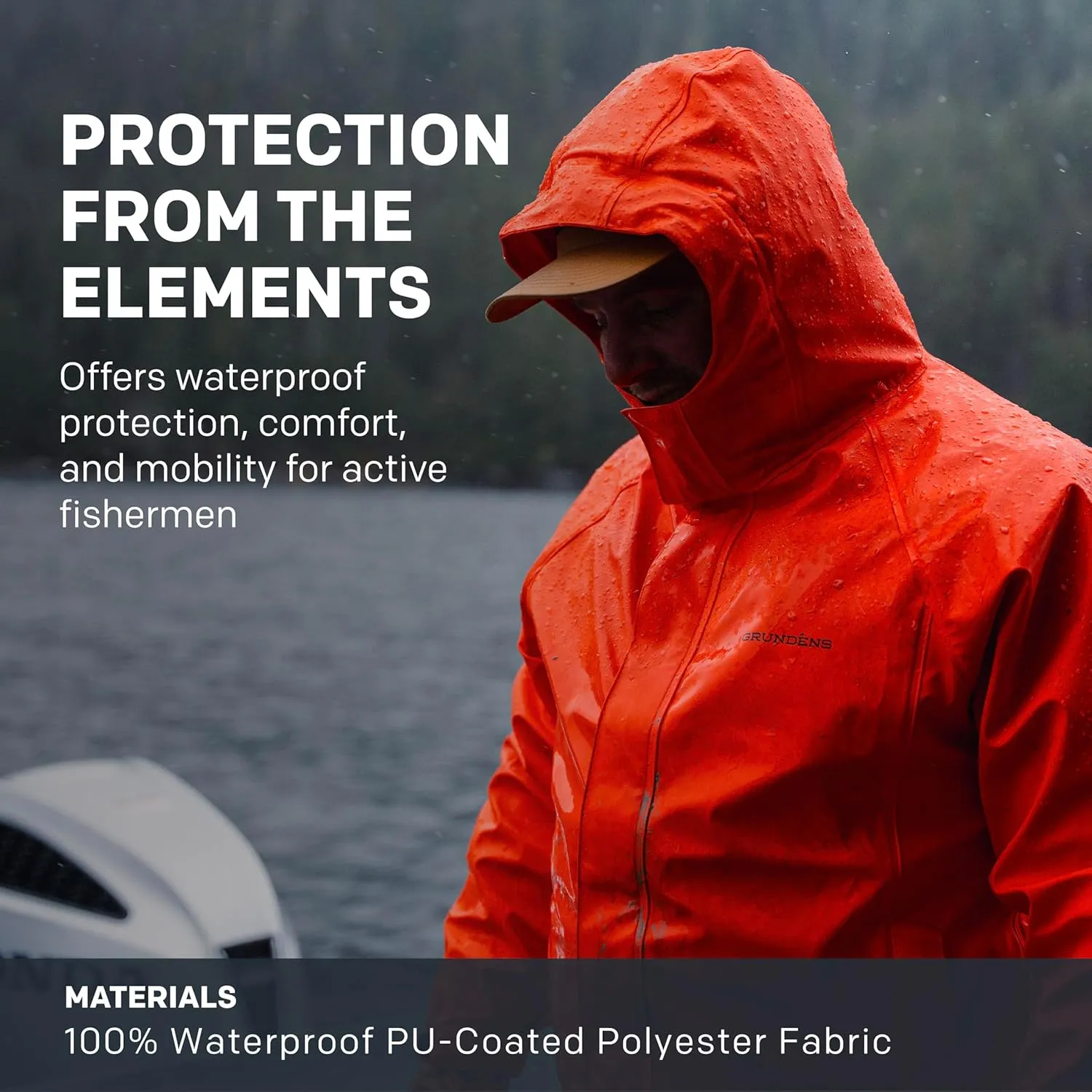 Grundens Mens Neptune Commercial Fishing Jacket | Waterproof, Adjustable