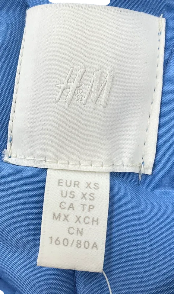 H&M Blue Quilted Jacket UK XS