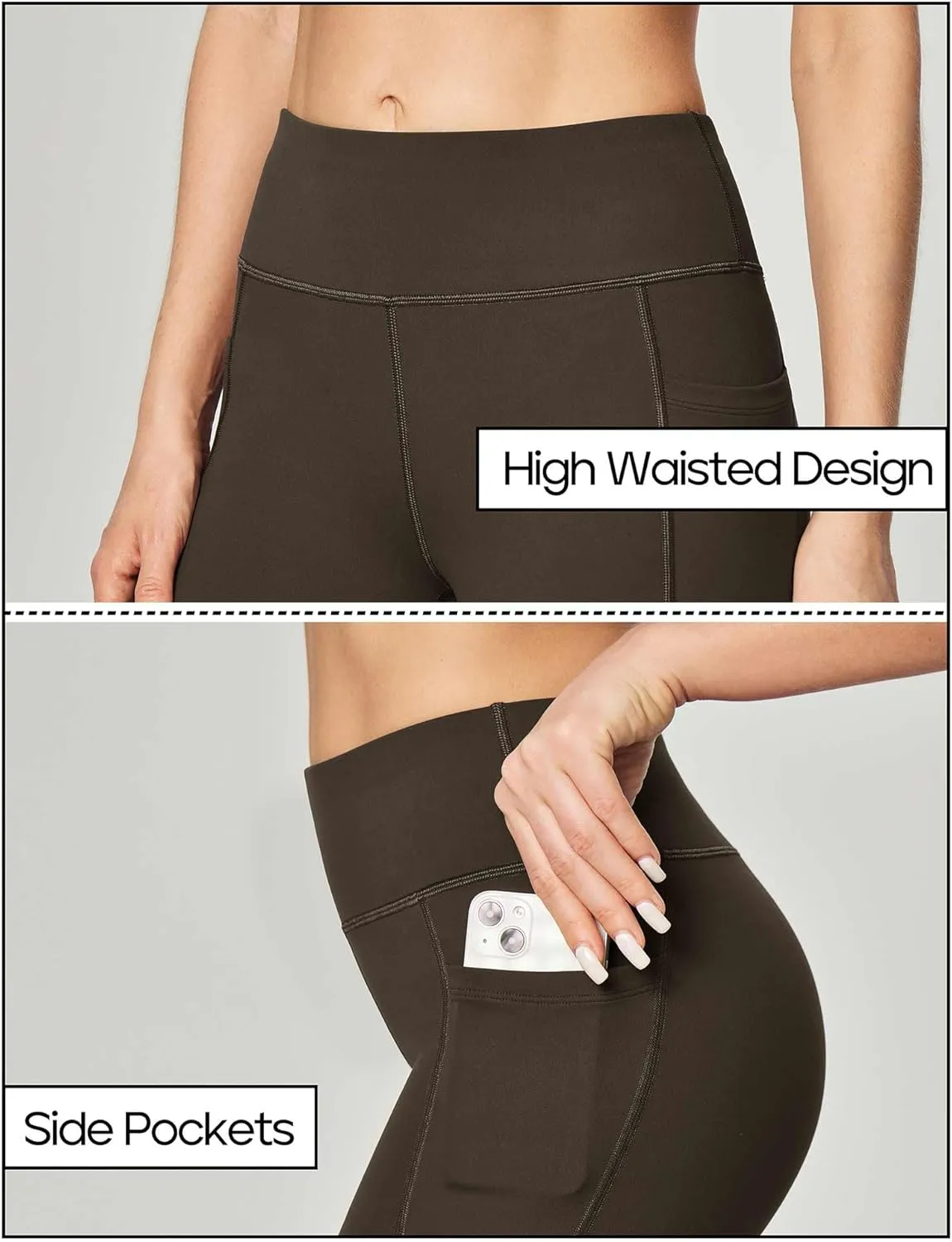 Heathyoga Women's Yoga Pants with Pockets for Women Bootcut Wide Leg Pants for Women High Waisted Workout Pants