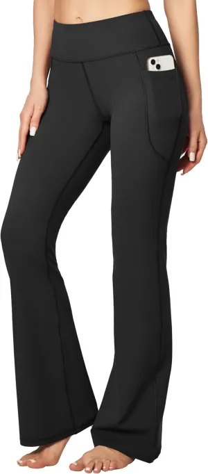 Heathyoga Women's Yoga Pants with Pockets for Women Bootcut Wide Leg Pants for Women High Waisted Workout Pants