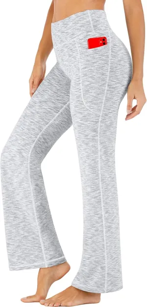 Heathyoga Women's Yoga Pants with Pockets for Women Bootcut Wide Leg Pants for Women High Waisted Workout Pants