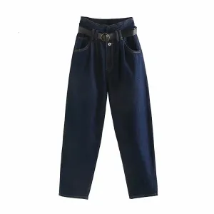 HIGH WAIST JEANS WITH BELT
