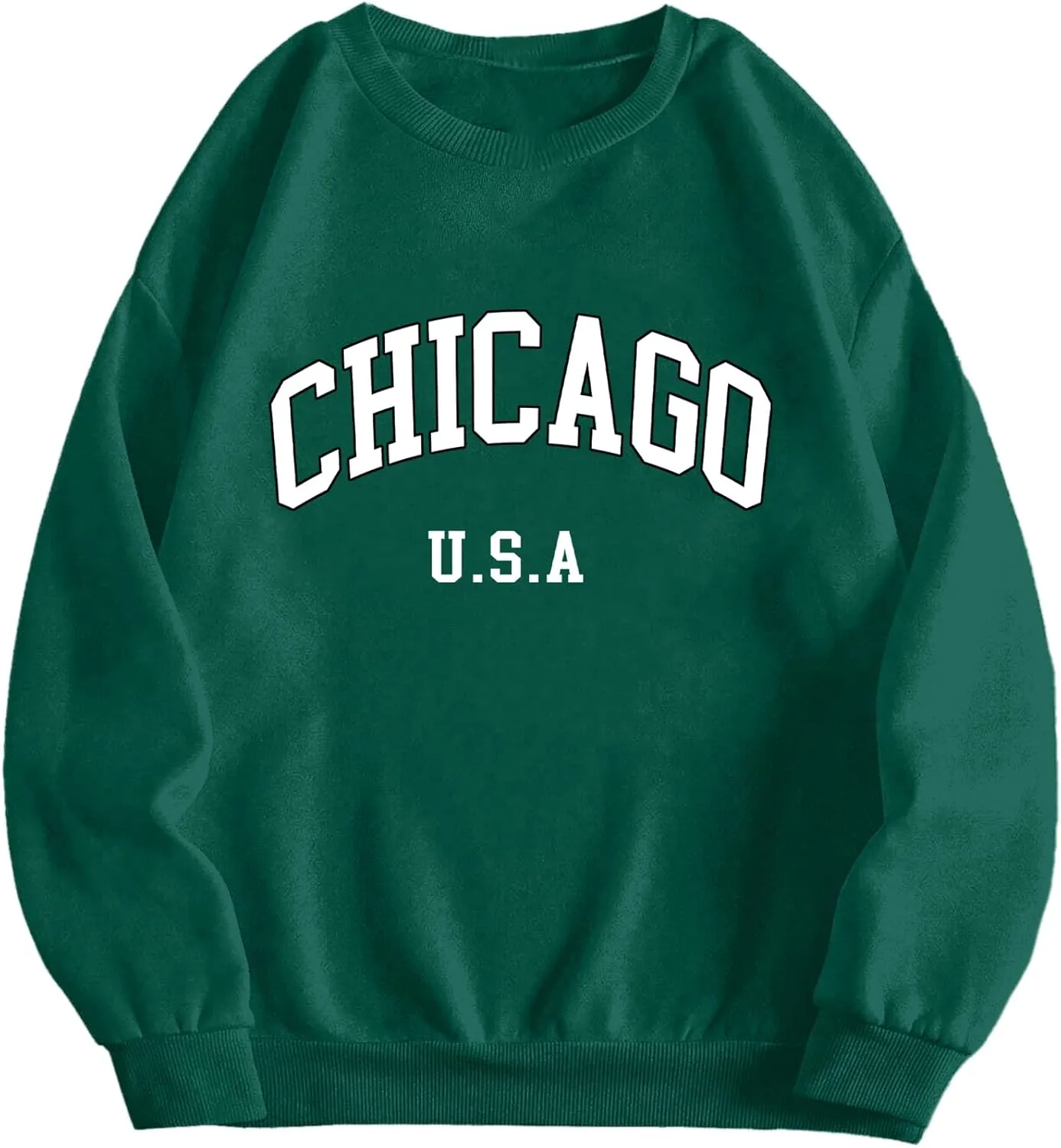 Hilinker Women's Graphic Crewneck Sweatshirts Casual Loose Long Sleeve Pullover Tops