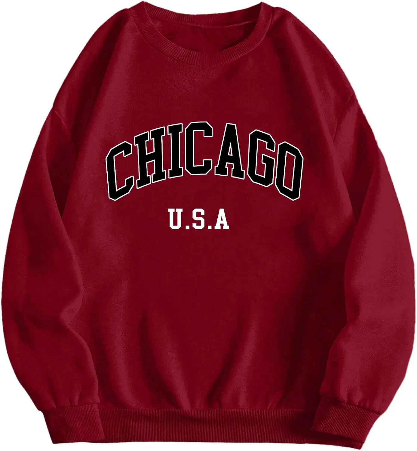 Hilinker Women's Graphic Crewneck Sweatshirts Casual Loose Long Sleeve Pullover Tops