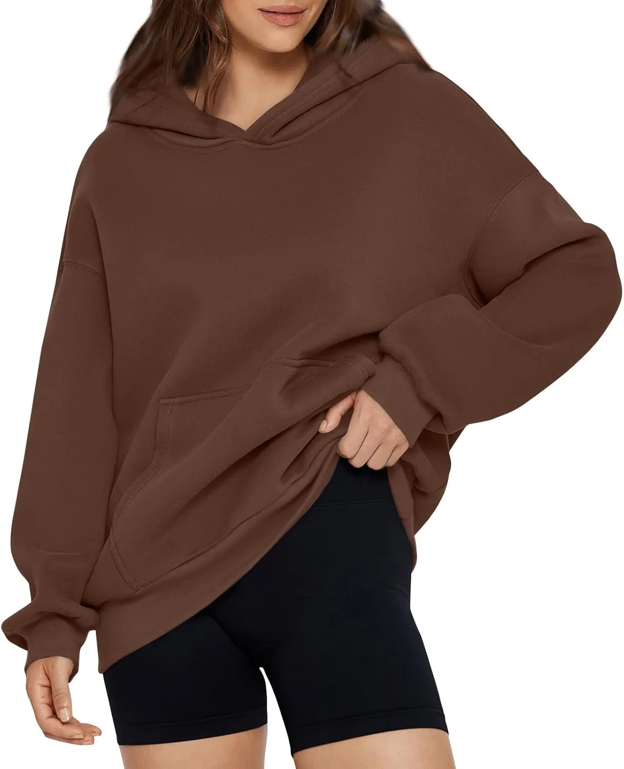 Hoodies for Women Fleece Long Sleeve Hoodies Pullover Loose Fit Oversized Sweatshirts with Pocket Fall Fashion Outfits