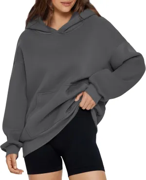 Hoodies for Women Fleece Long Sleeve Hoodies Pullover Loose Fit Oversized Sweatshirts with Pocket Fall Fashion Outfits
