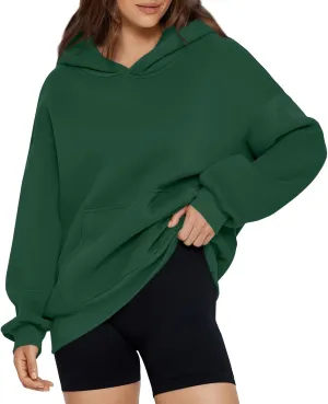 Hoodies for Women Fleece Long Sleeve Hoodies Pullover Loose Fit Oversized Sweatshirts with Pocket Fall Fashion Outfits