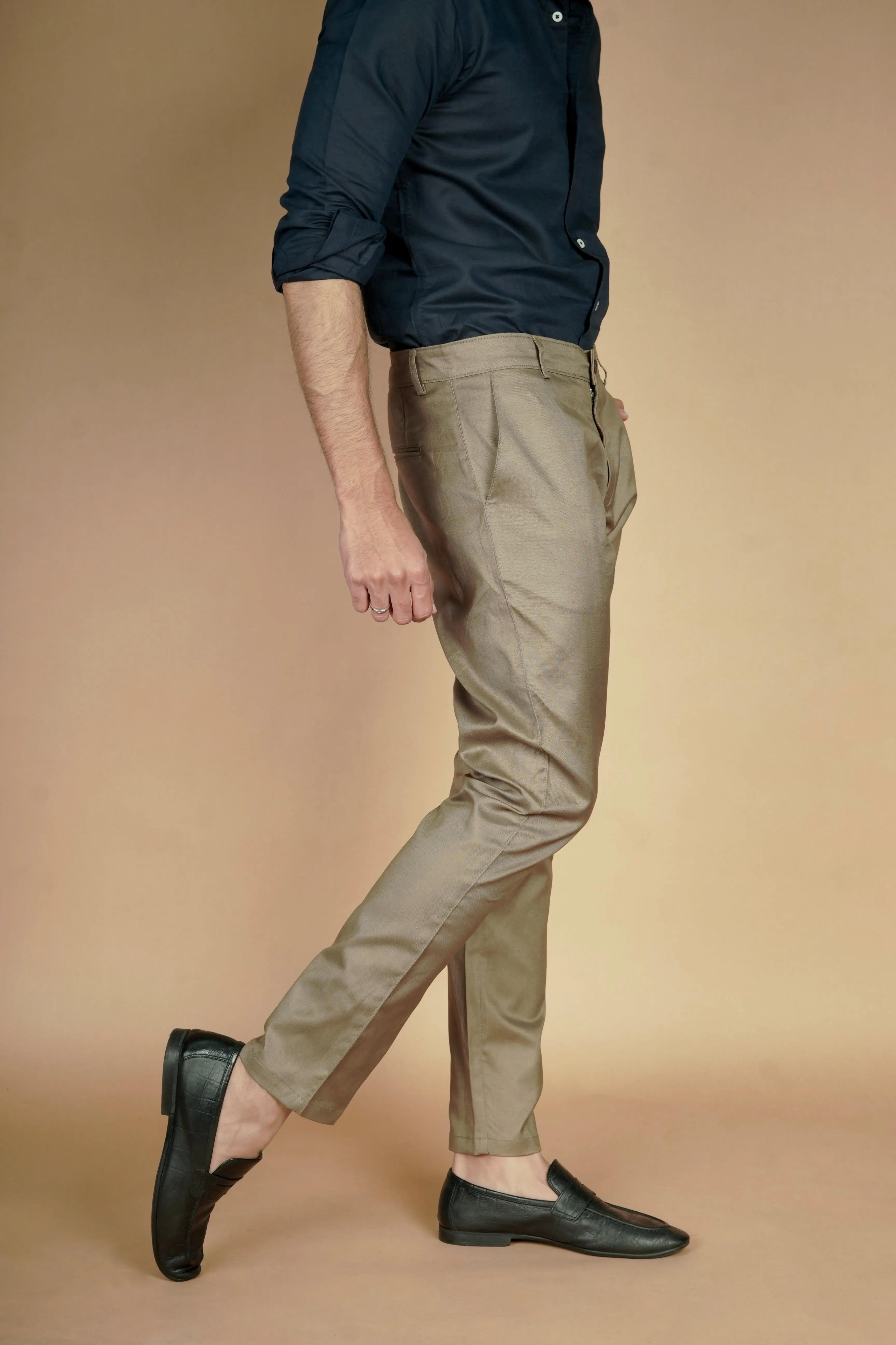 Iron Brown Linen Trousers