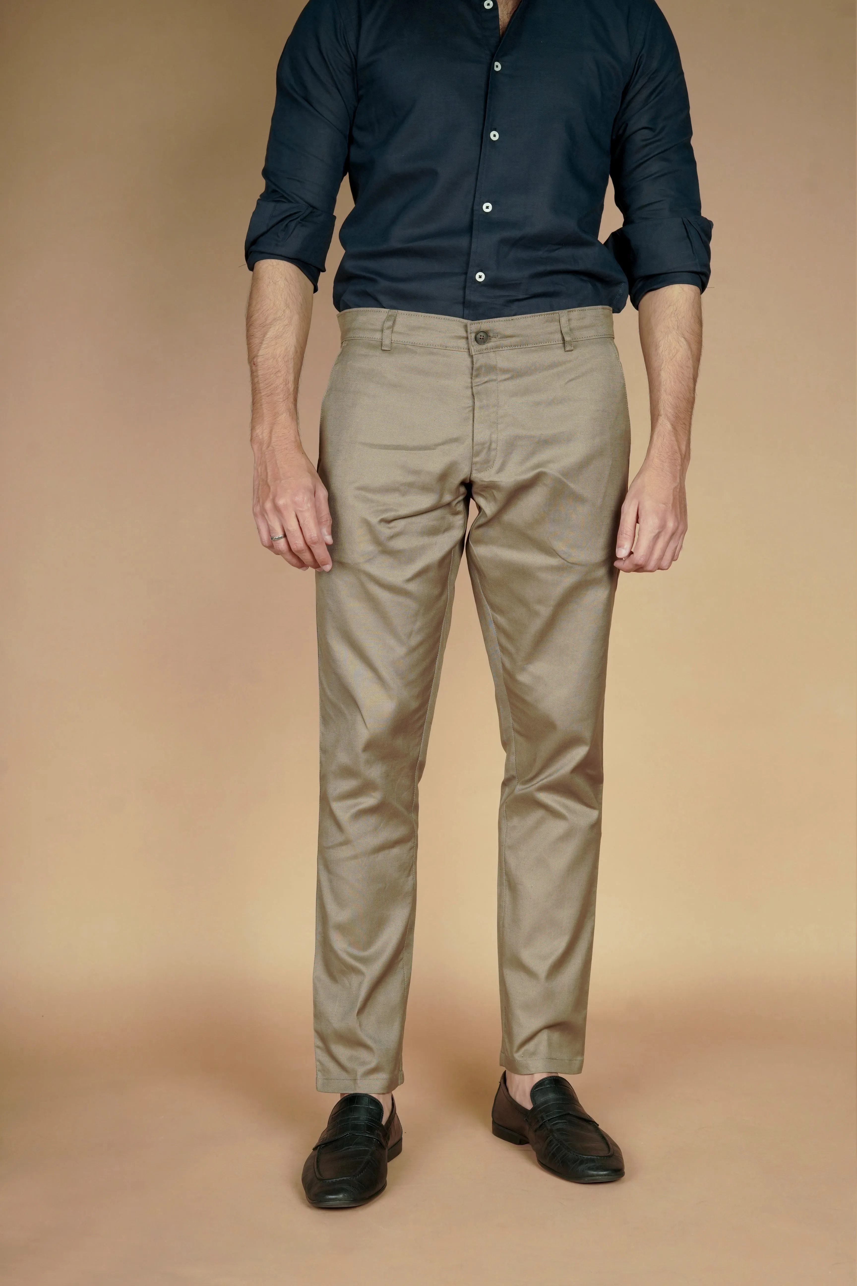 Iron Brown Linen Trousers