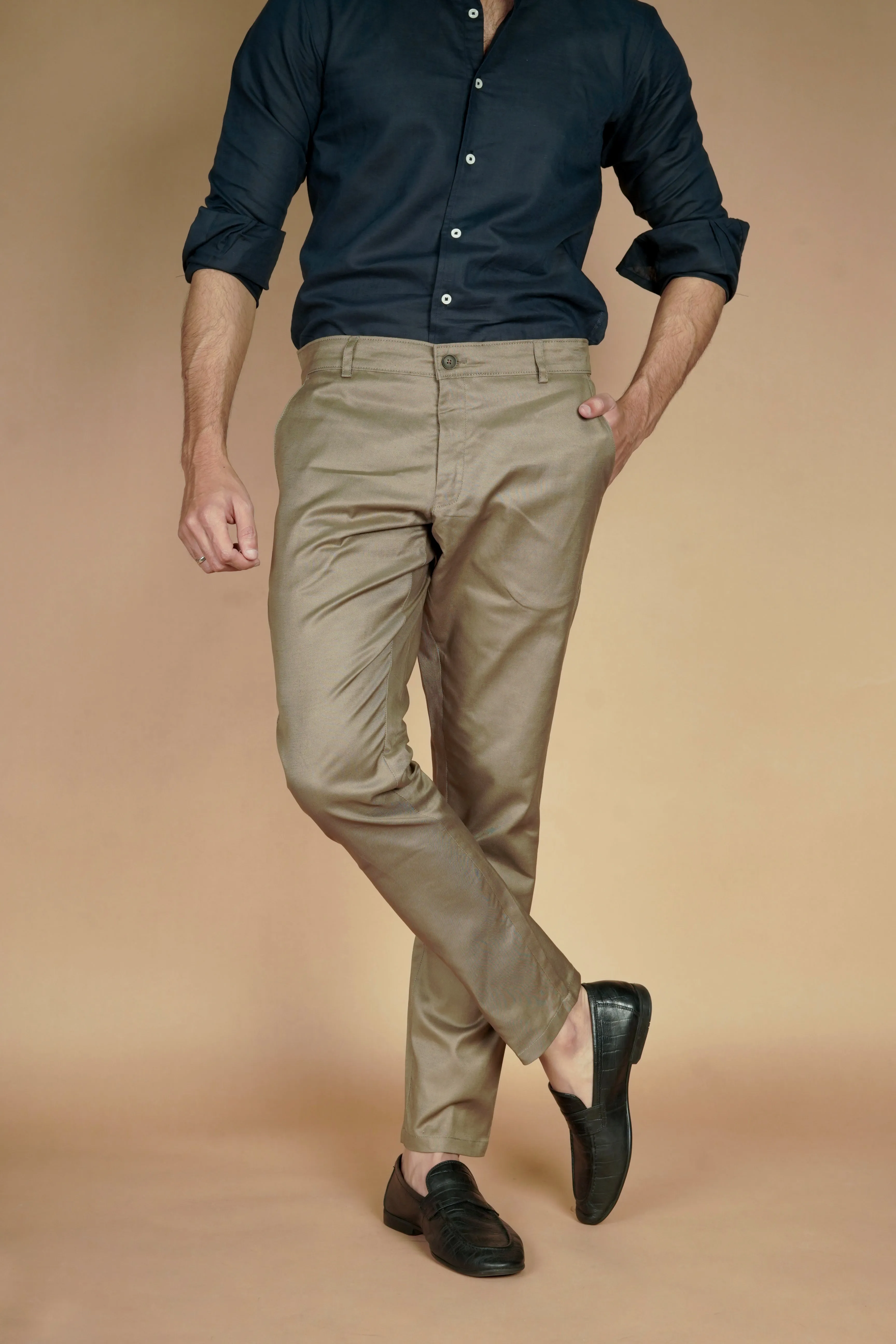Iron Brown Linen Trousers