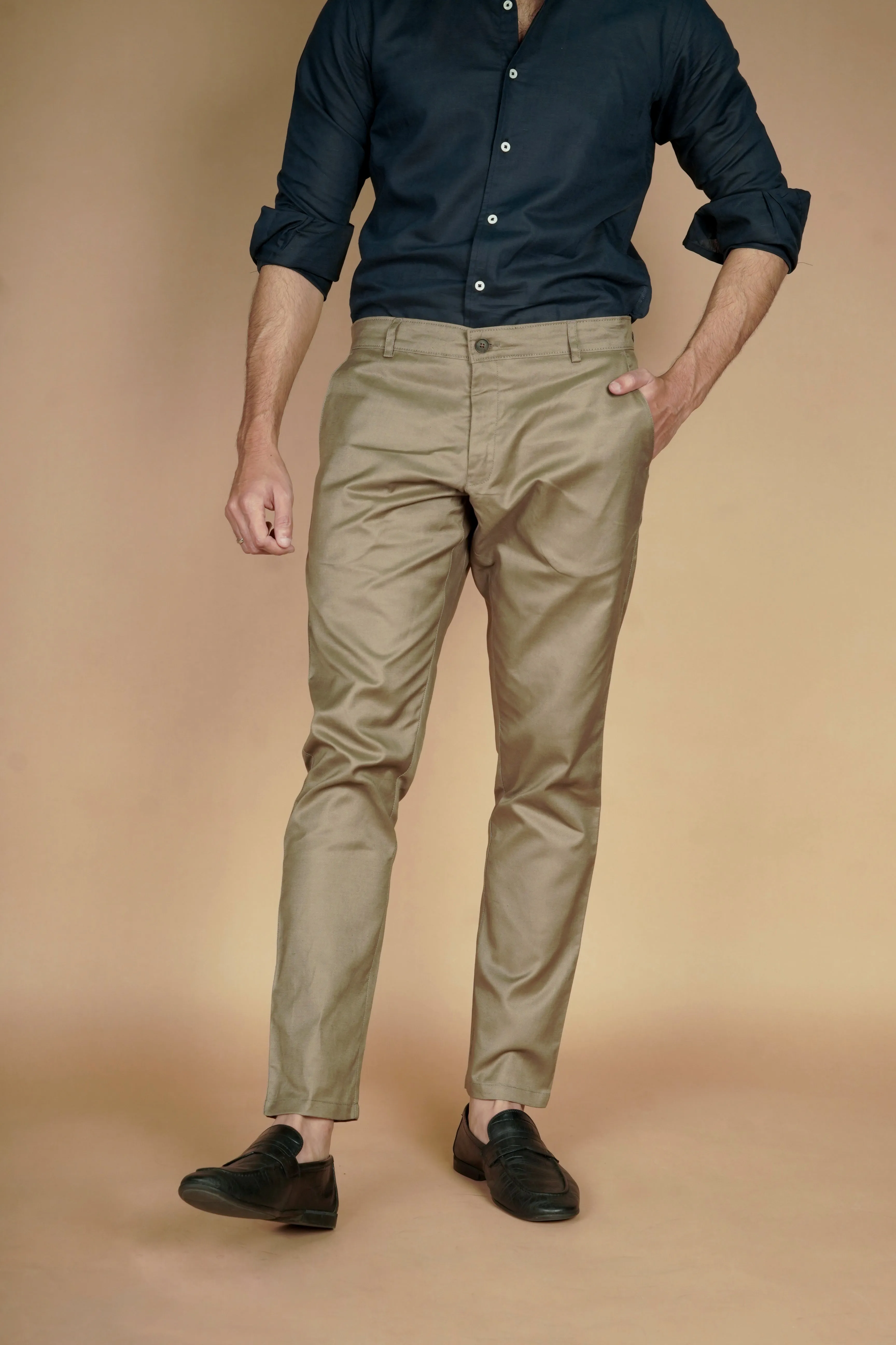 Iron Brown Linen Trousers