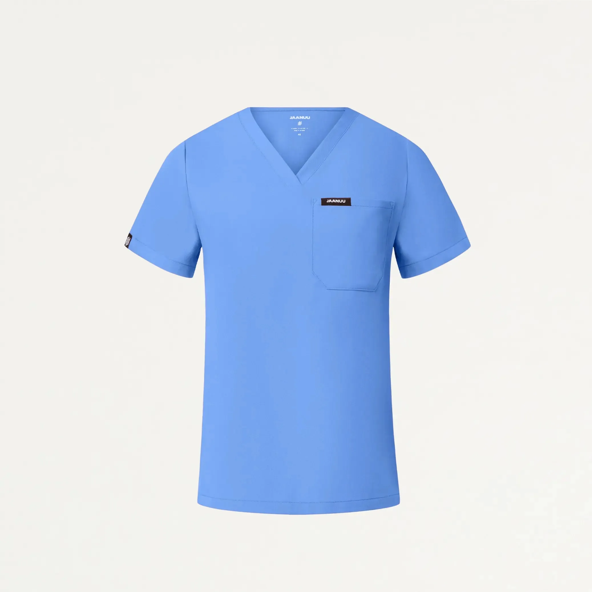 Jaanuu Women's Rhena Slim Essential 1-Pocket Scrub Top - Ceil Blue