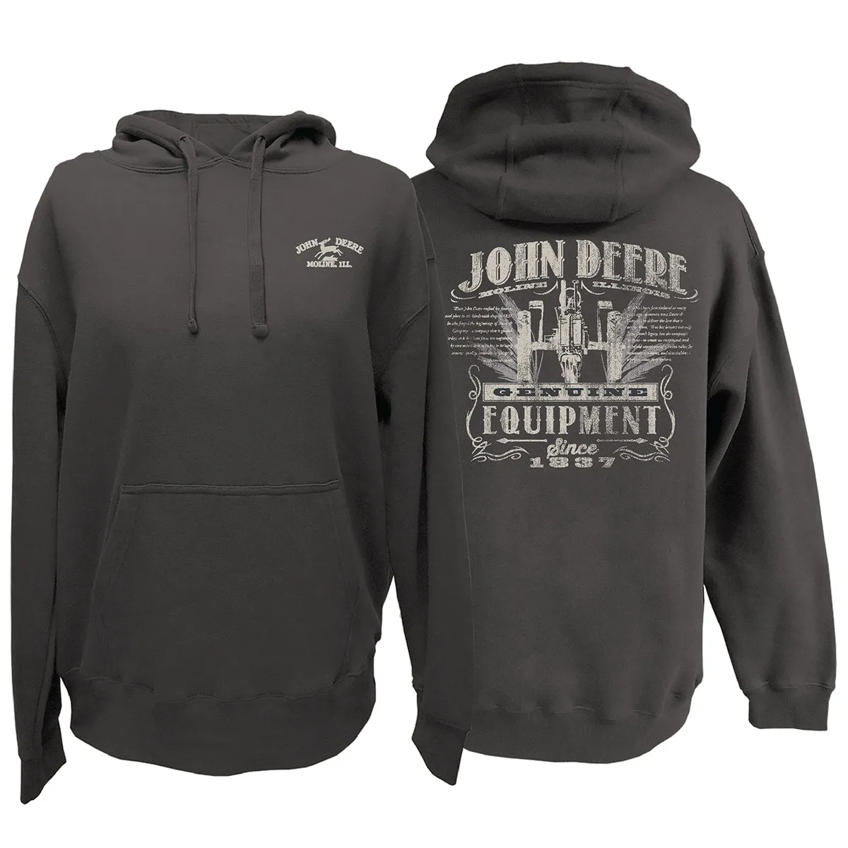 John Deere Men's Newsprint Fleece Hoodie