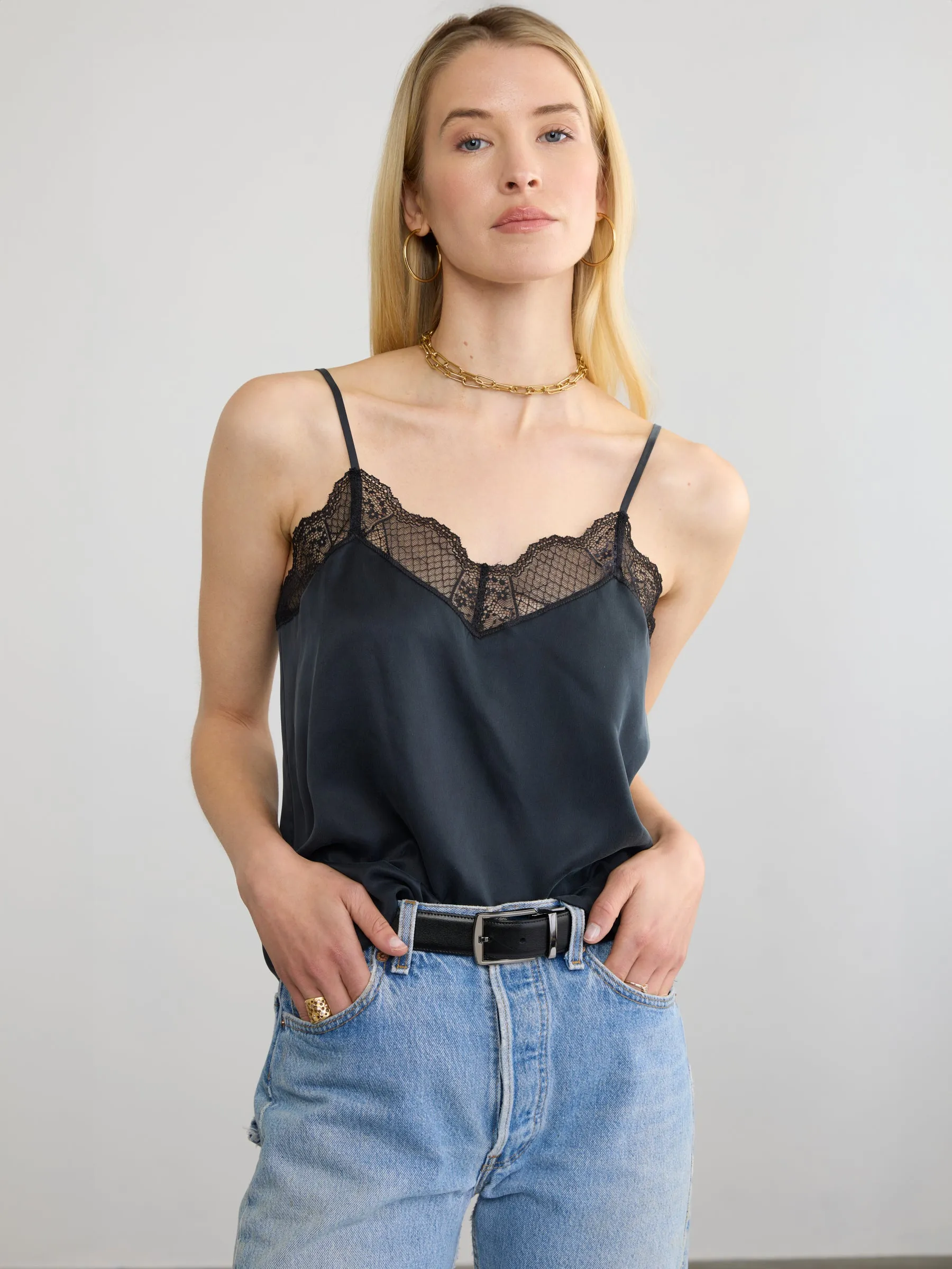 LACE SILK CAMISOLE
