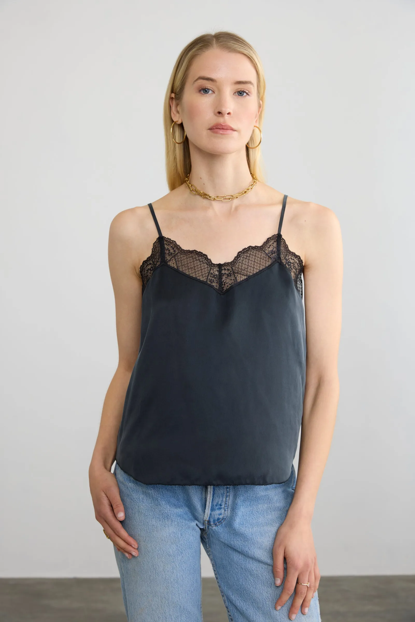 LACE SILK CAMISOLE