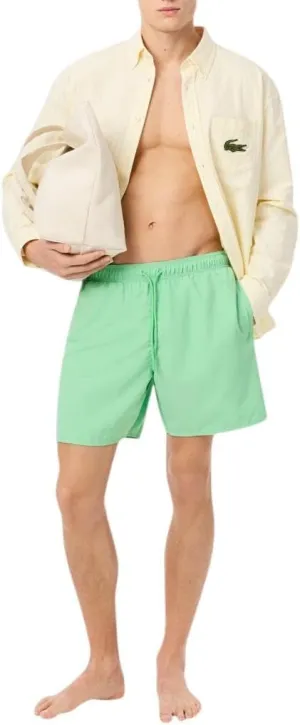Lacoste Men's Essential Swim Trunks, Green, Medium