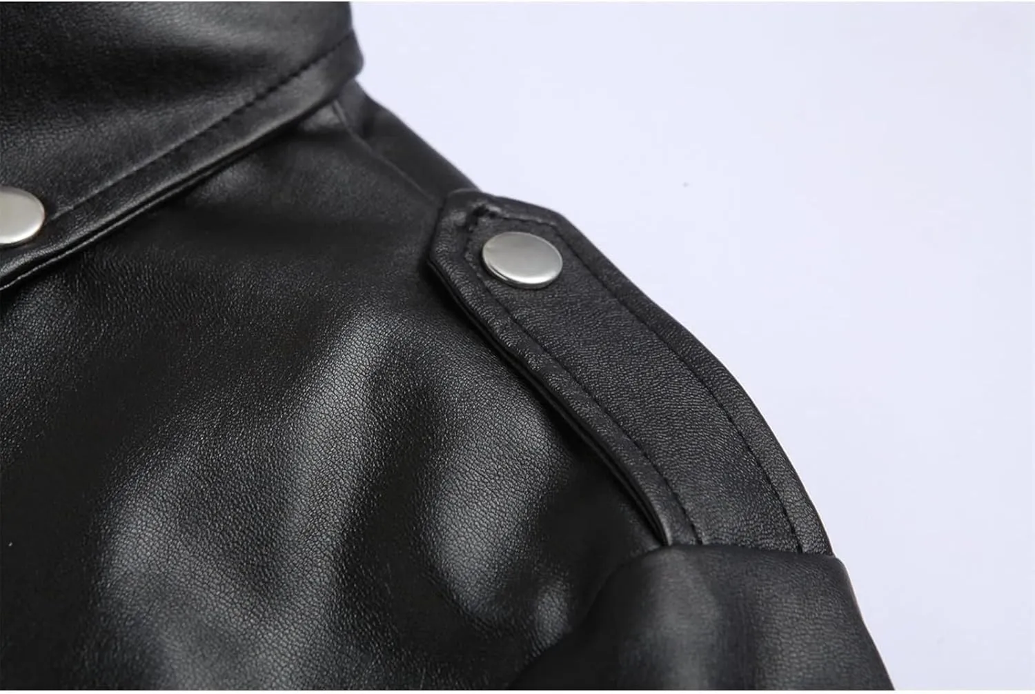 Maiyifu-GJ Men Faux Leather Motorcycle Jacket Asymmetric Zipper Slim Outwear Overcoat Retro Notched Lapel Pu Biker Coat (Black,Large)