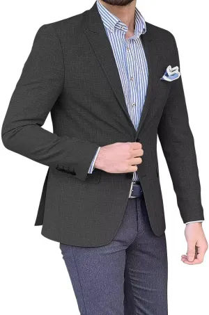 Mens Linen Suit Jackets Casual Two Button Slim Fit Blazers Suit Sport Coats for Wedding Prom Party