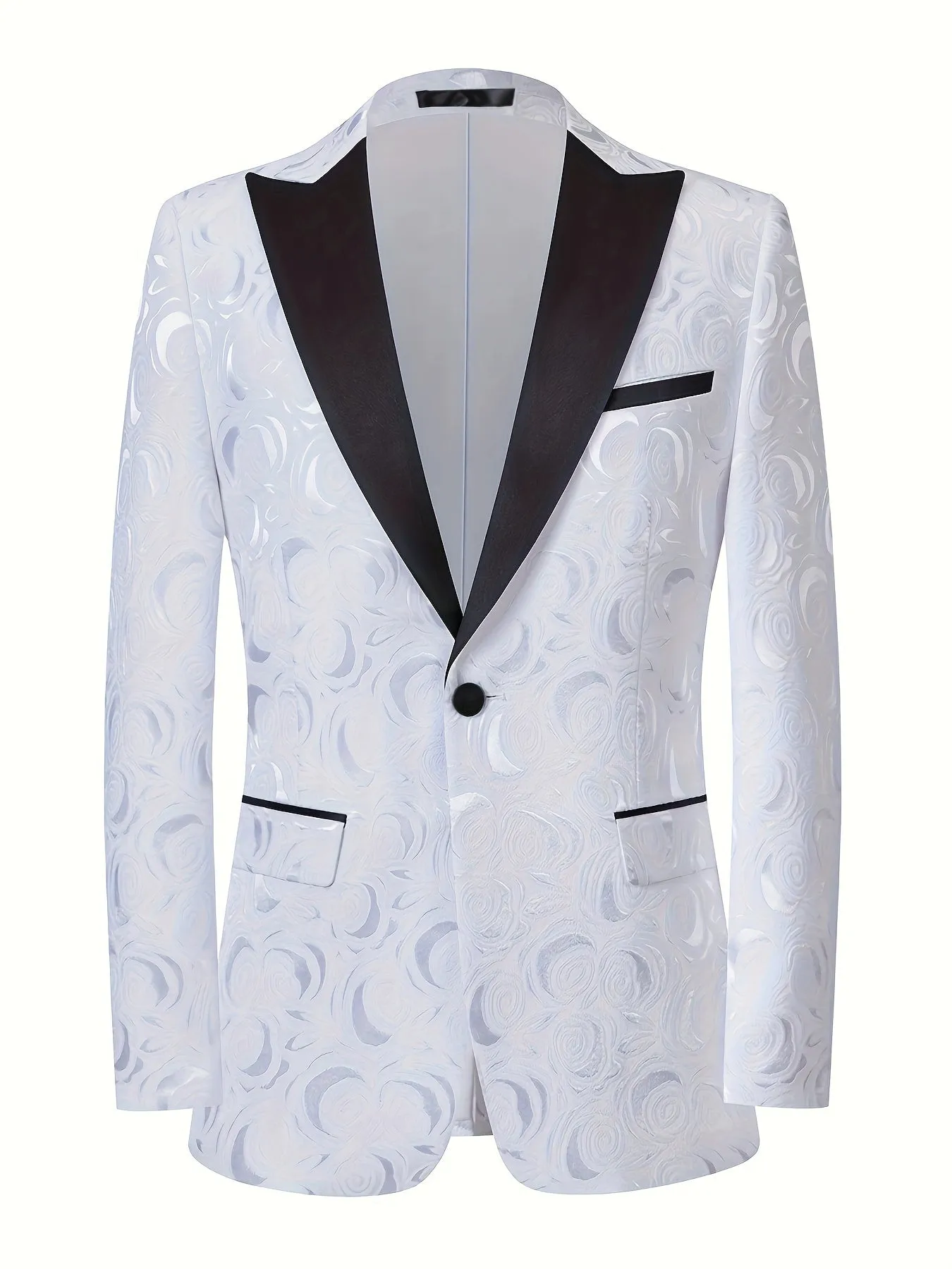 Men's Red Semi-formal One Button Suit Jacket