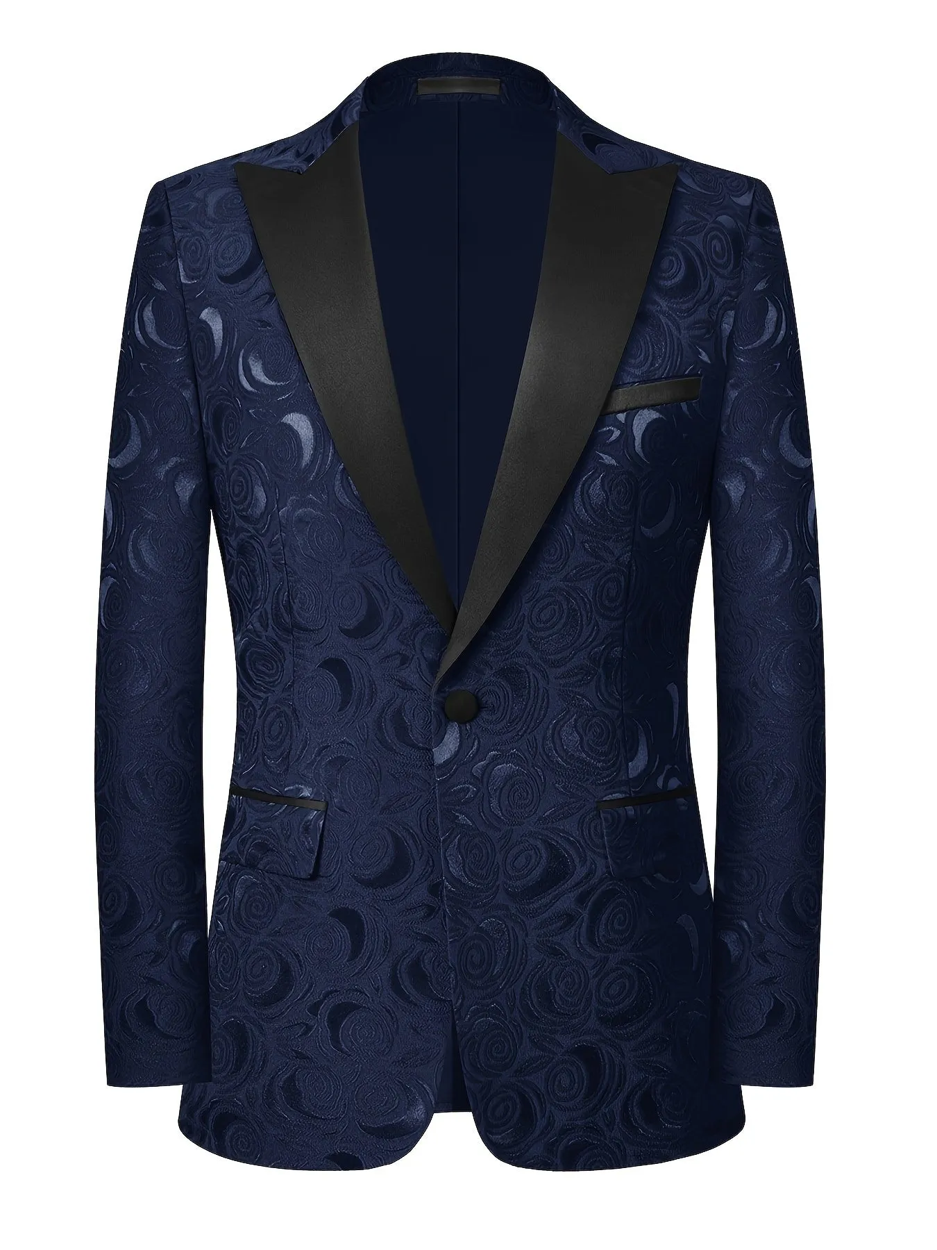 Men's Red Semi-formal One Button Suit Jacket