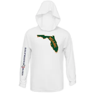 Miami Orange and Green Long Sleeve UPF 50  Dry-Fit Hoodie