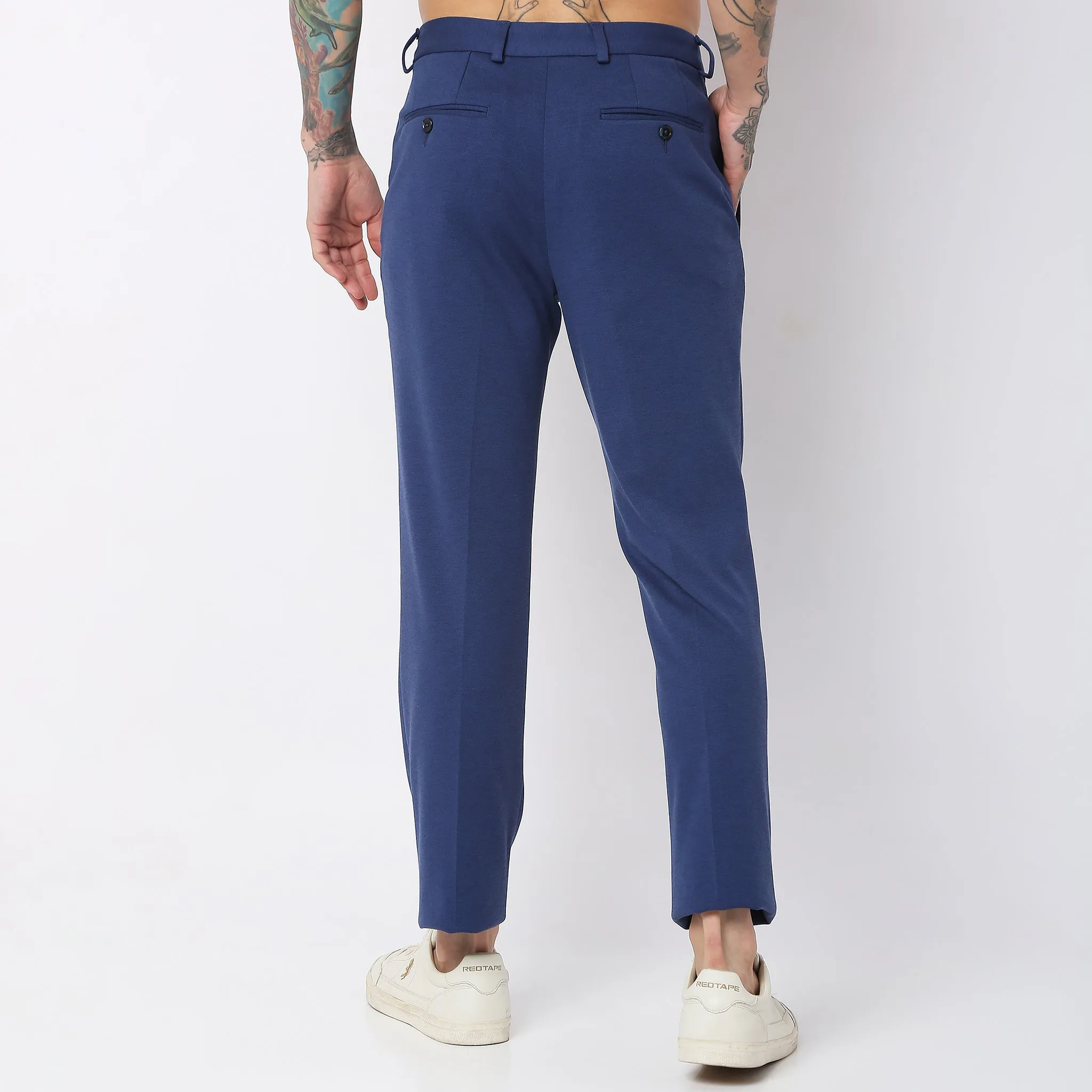 Mid Rise Knit Formal Trouser