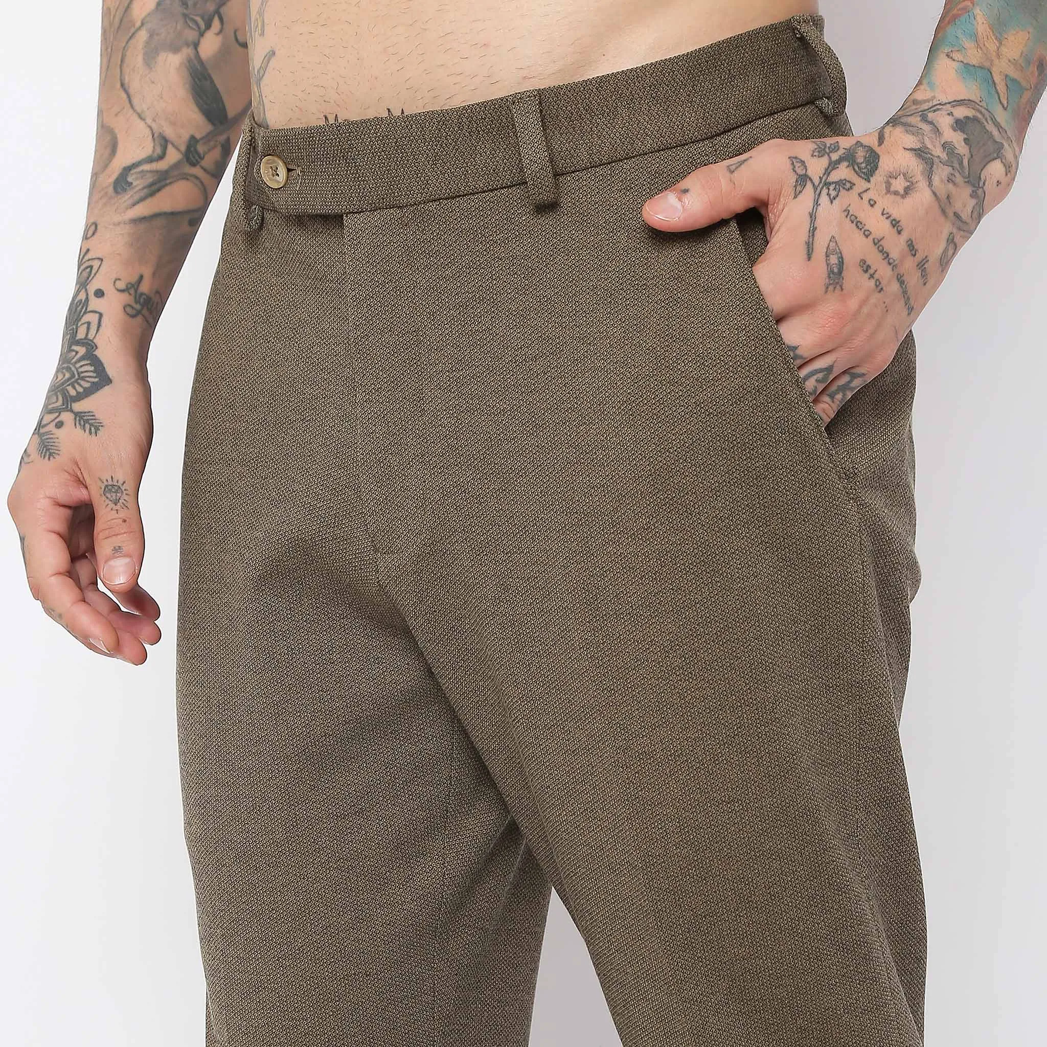 Mid Rise Knit Formal Trouser