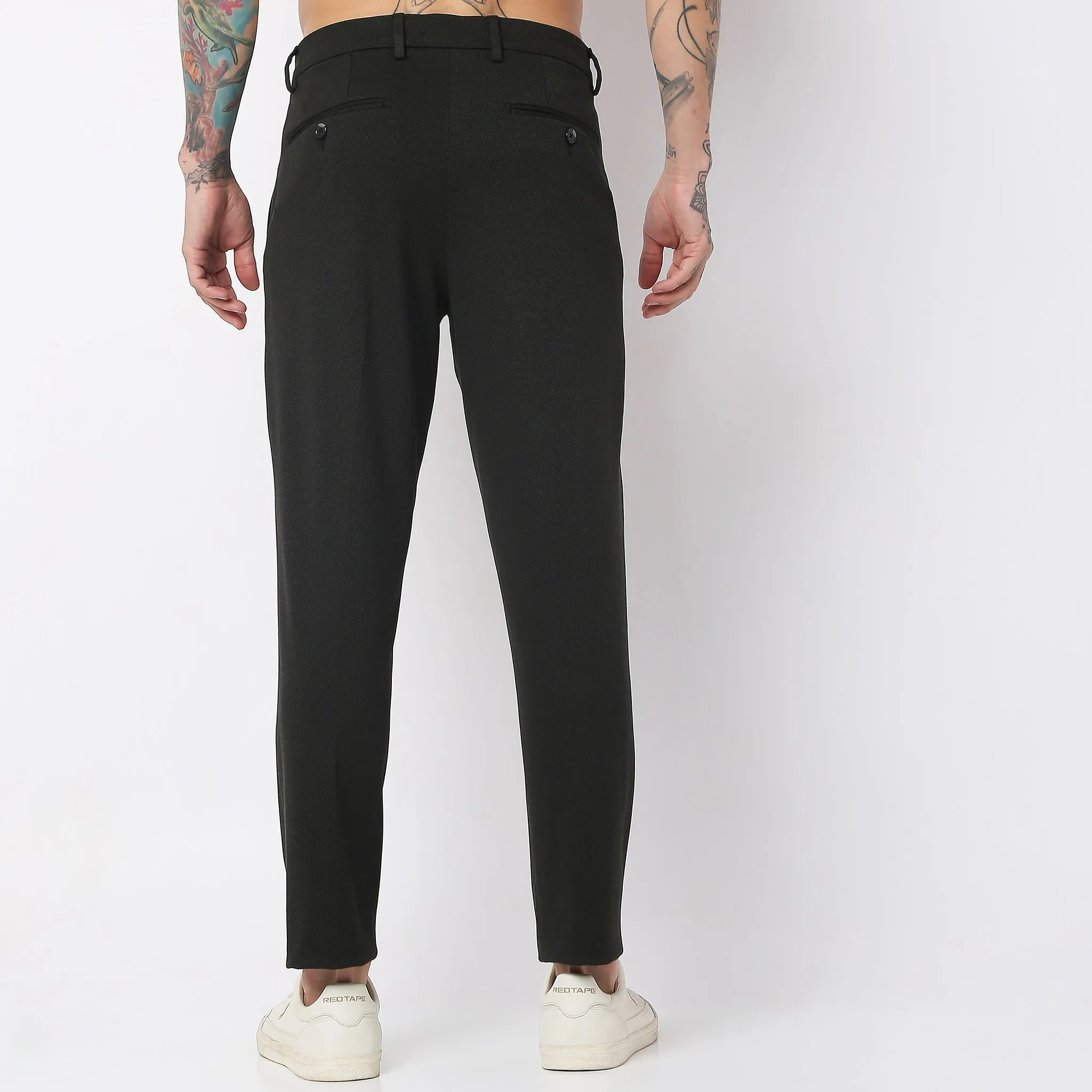 Mid Rise Knit Formal Trouser