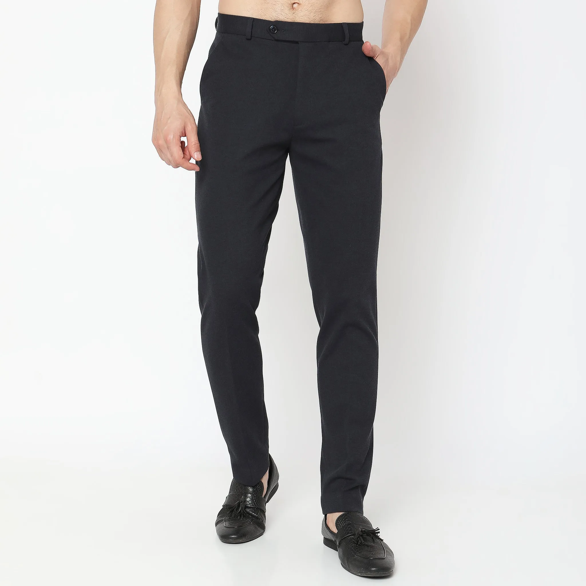 Mid Rise Knit Formal Trouser