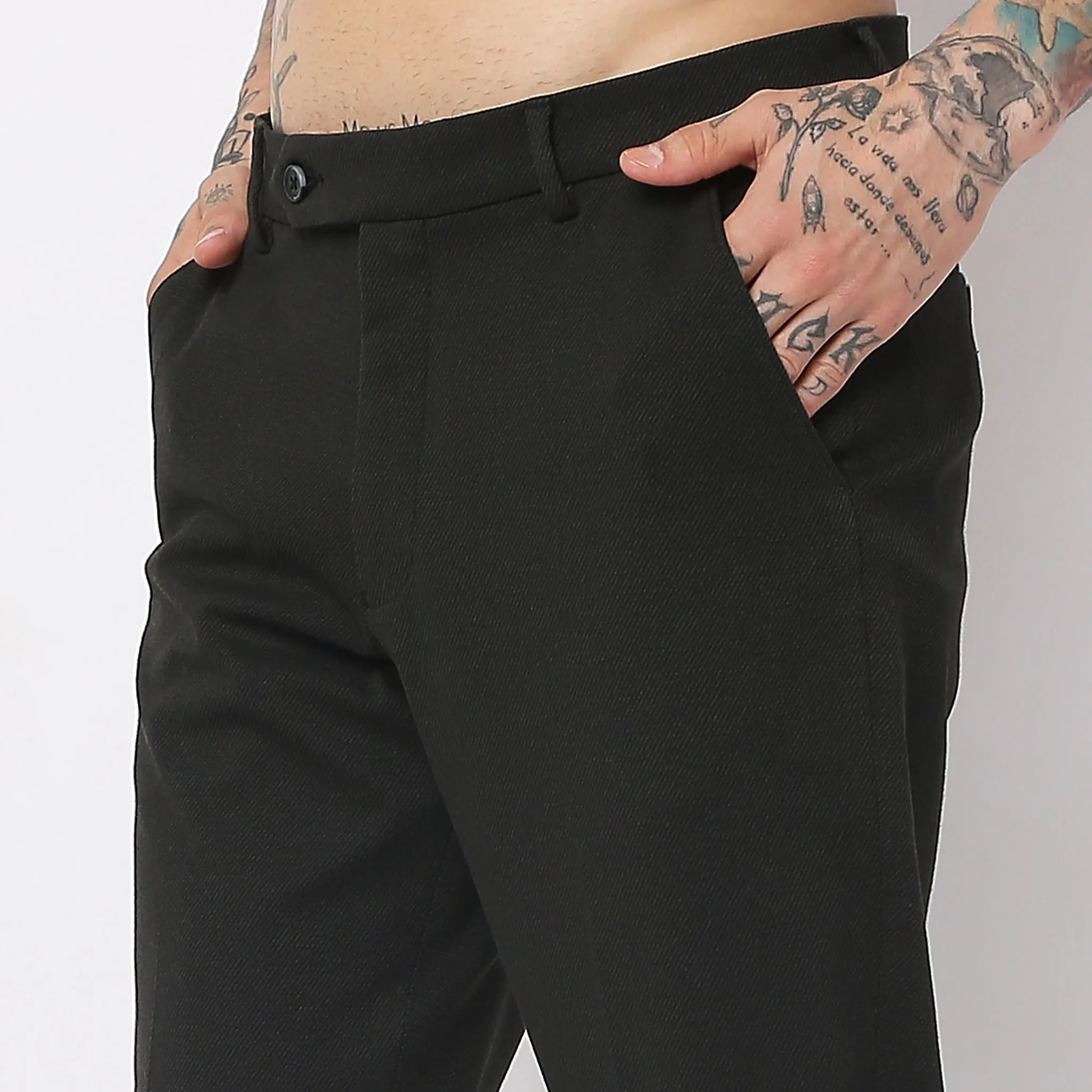 Mid Rise Knit Formal Trouser