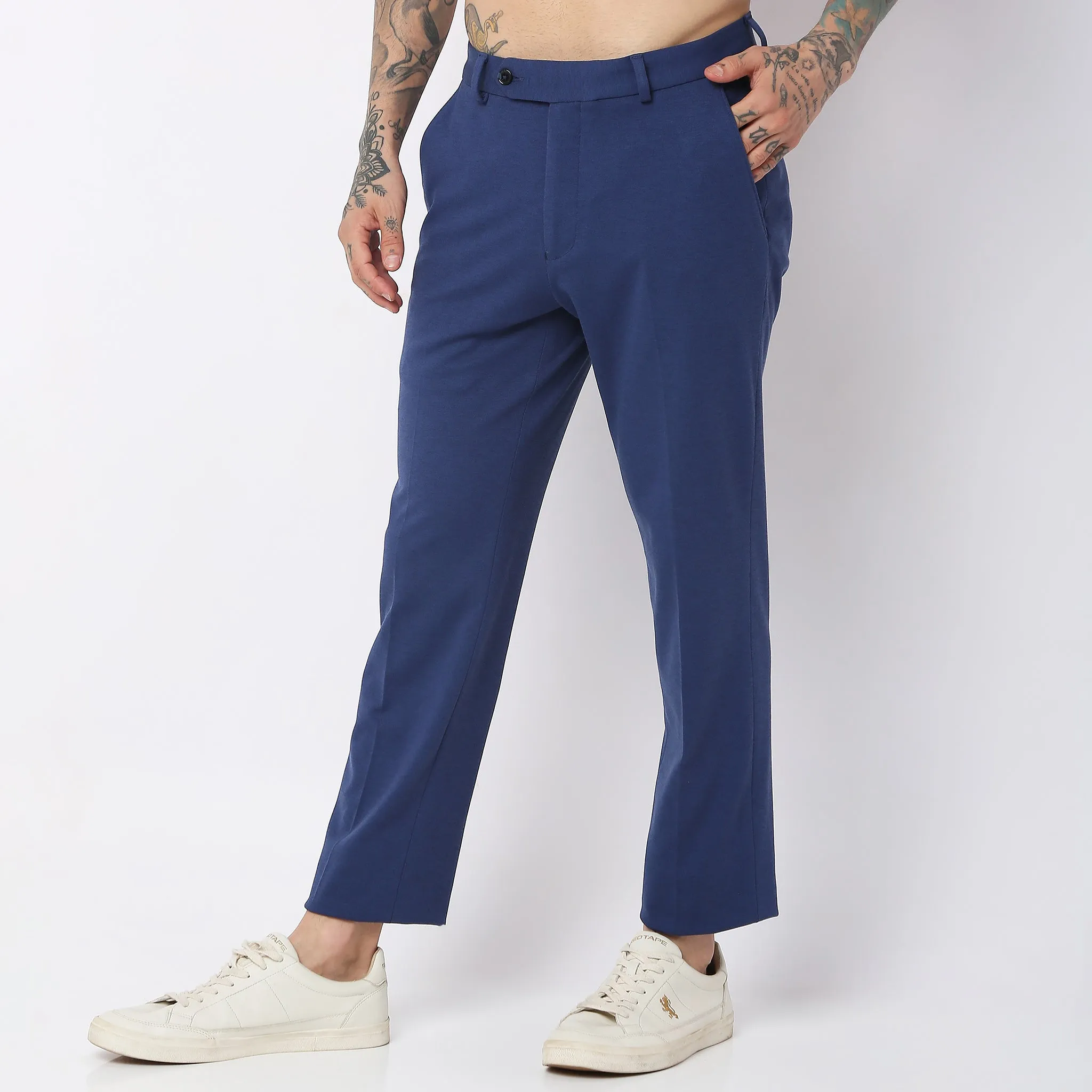 Mid Rise Knit Formal Trouser