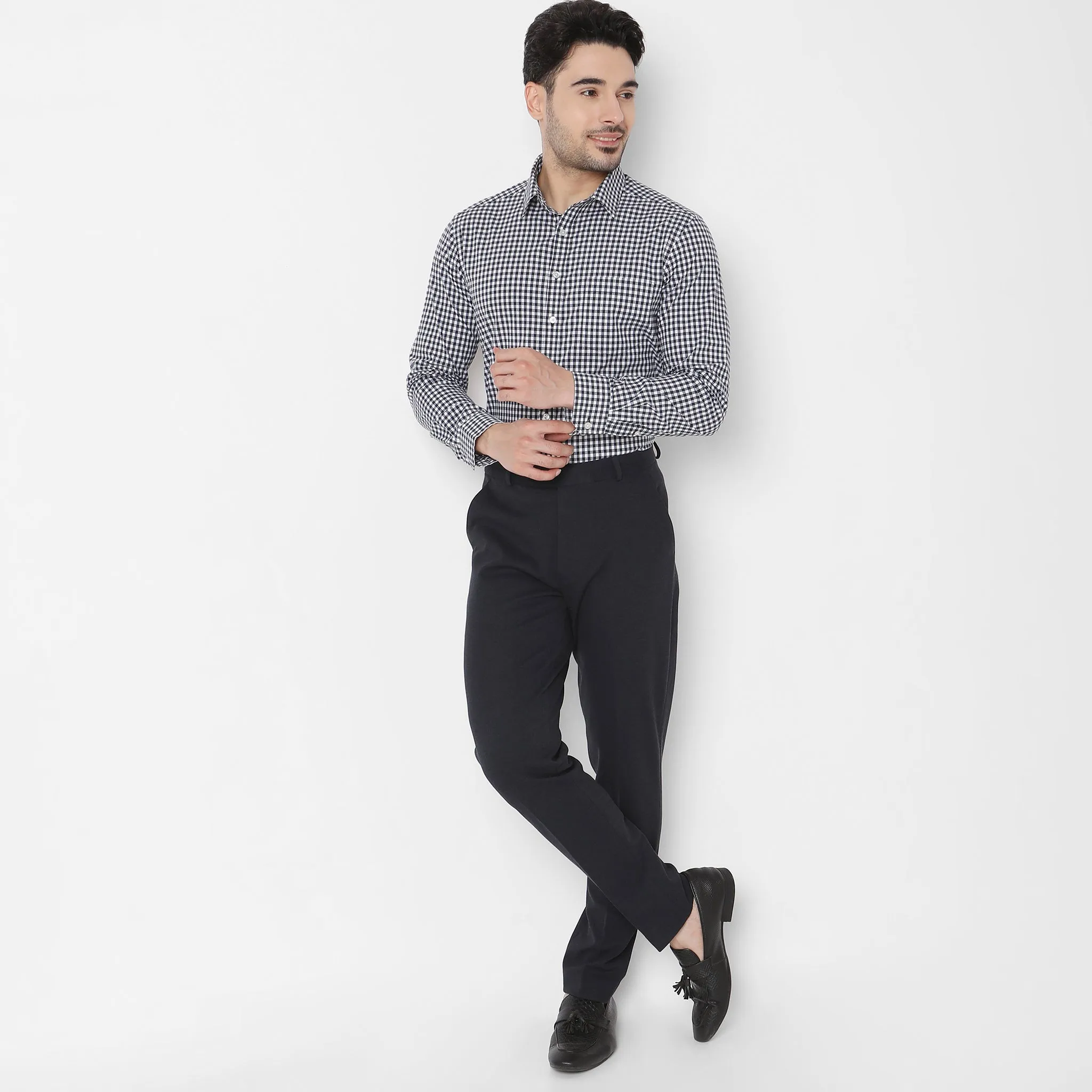 Mid Rise Knit Formal Trouser