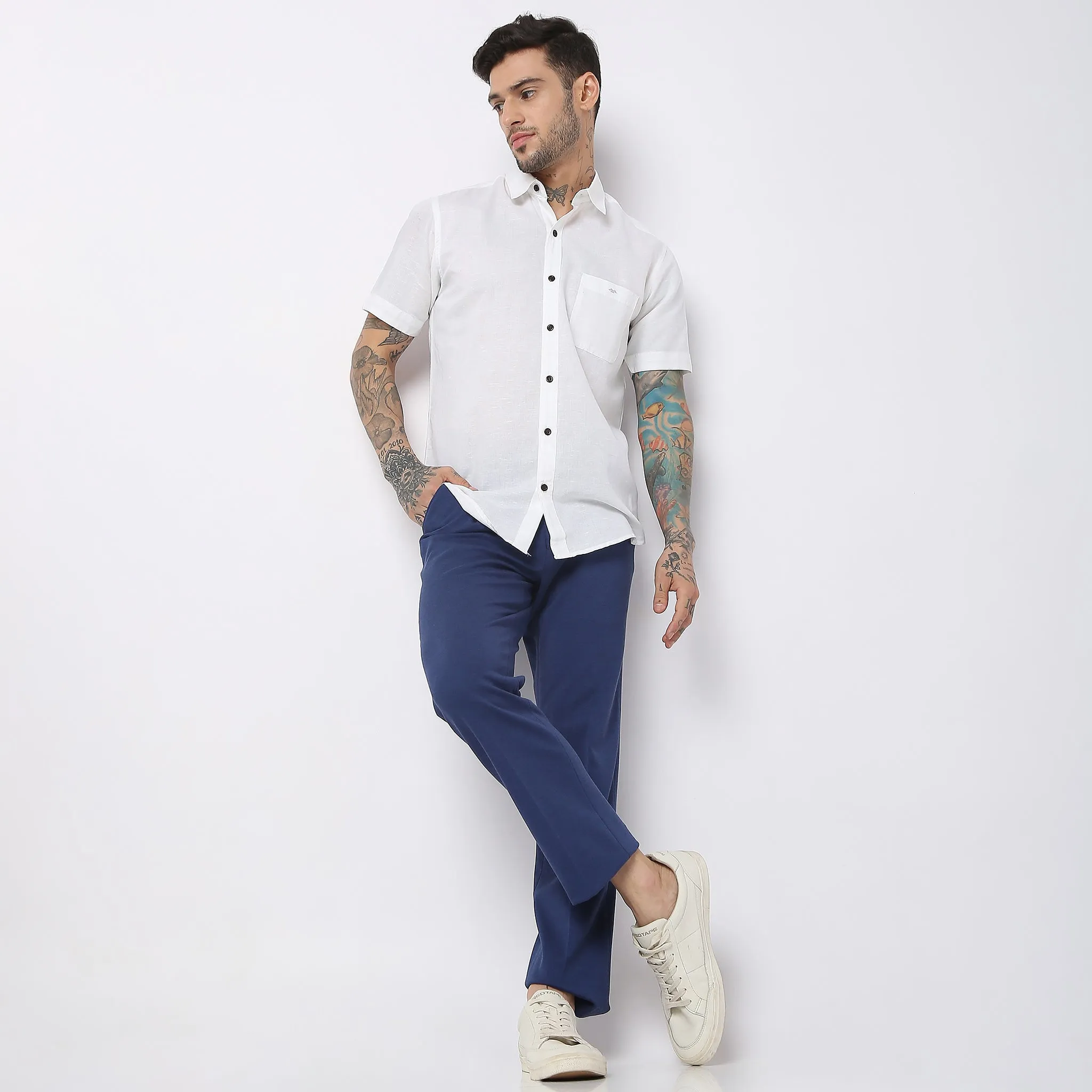 Mid Rise Knit Formal Trouser