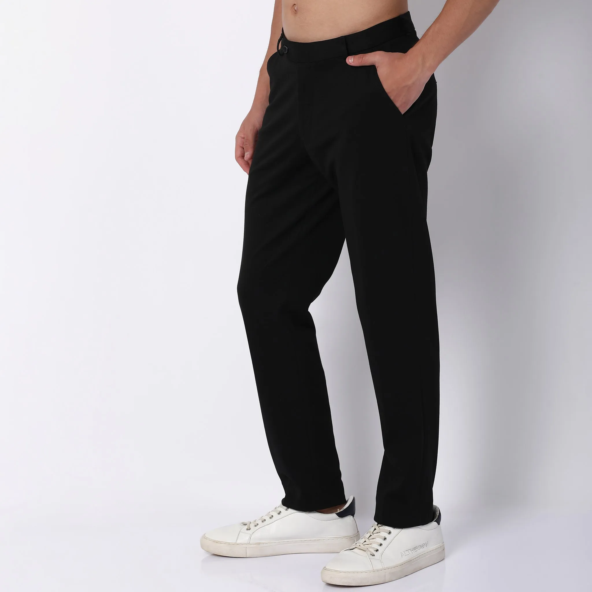 Mid Rise Knit Formal Trouser