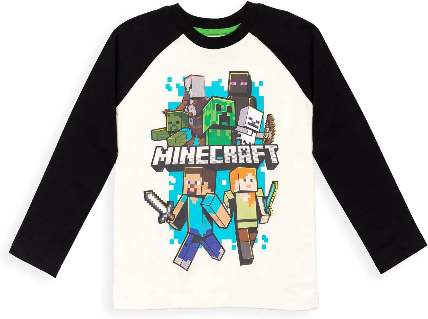 Minecraft 2 Pack Long Sleeve T-Shirts Little Kid to Big Kid Sizes (4-18-20)