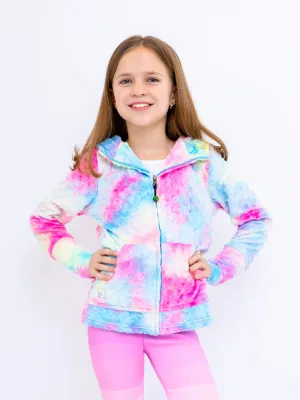Minky Bubble Zip Hoodie - Tie Dye