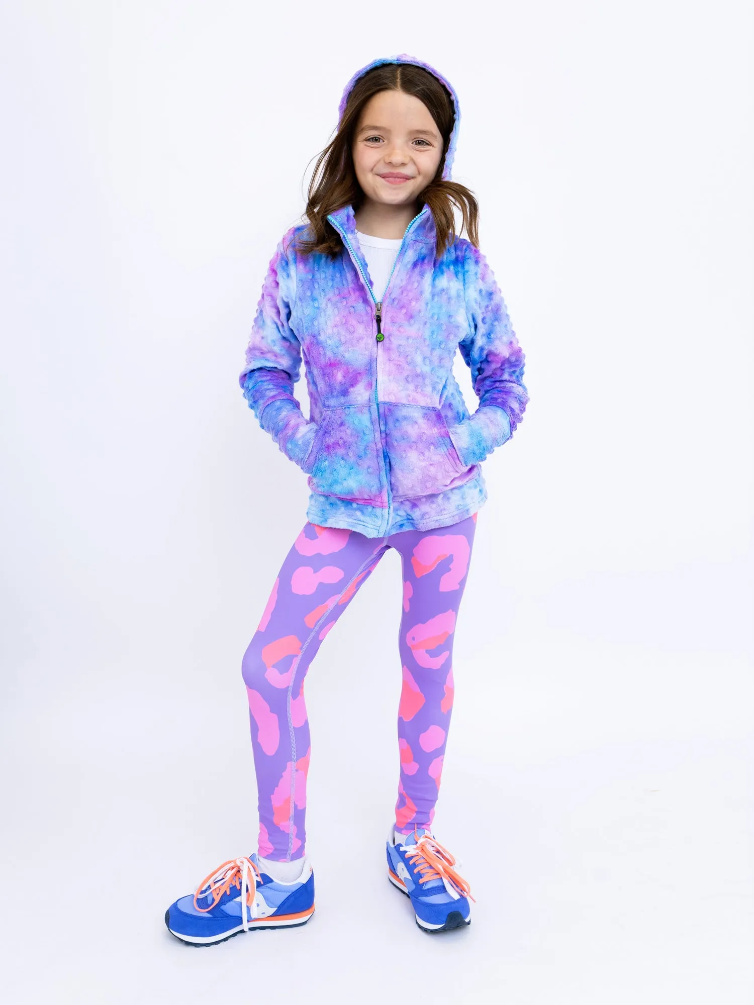 Minky Bubble Zip Hoodie - Tie Dye