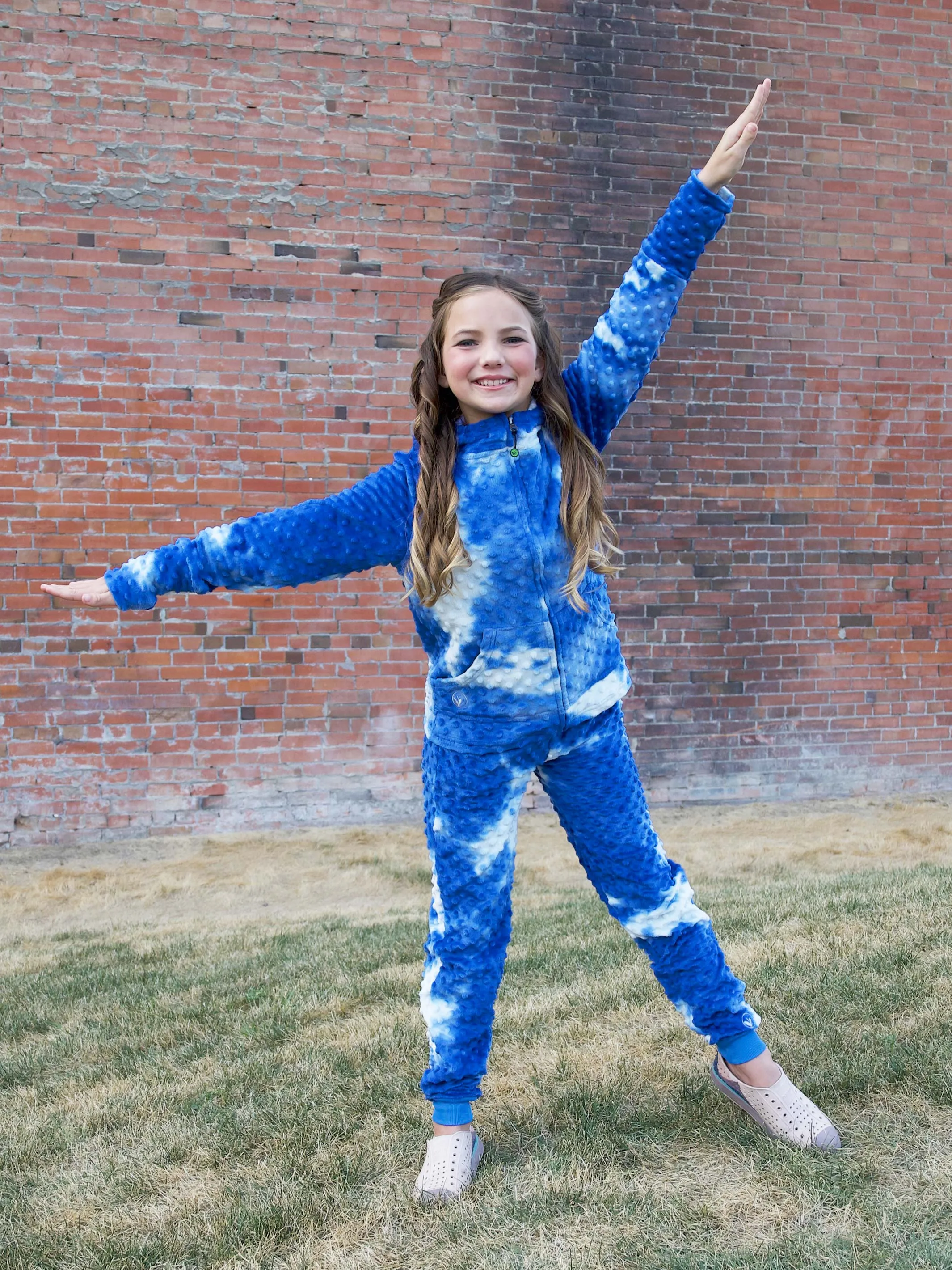 Minky Bubble Zip Hoodie - Tie Dye