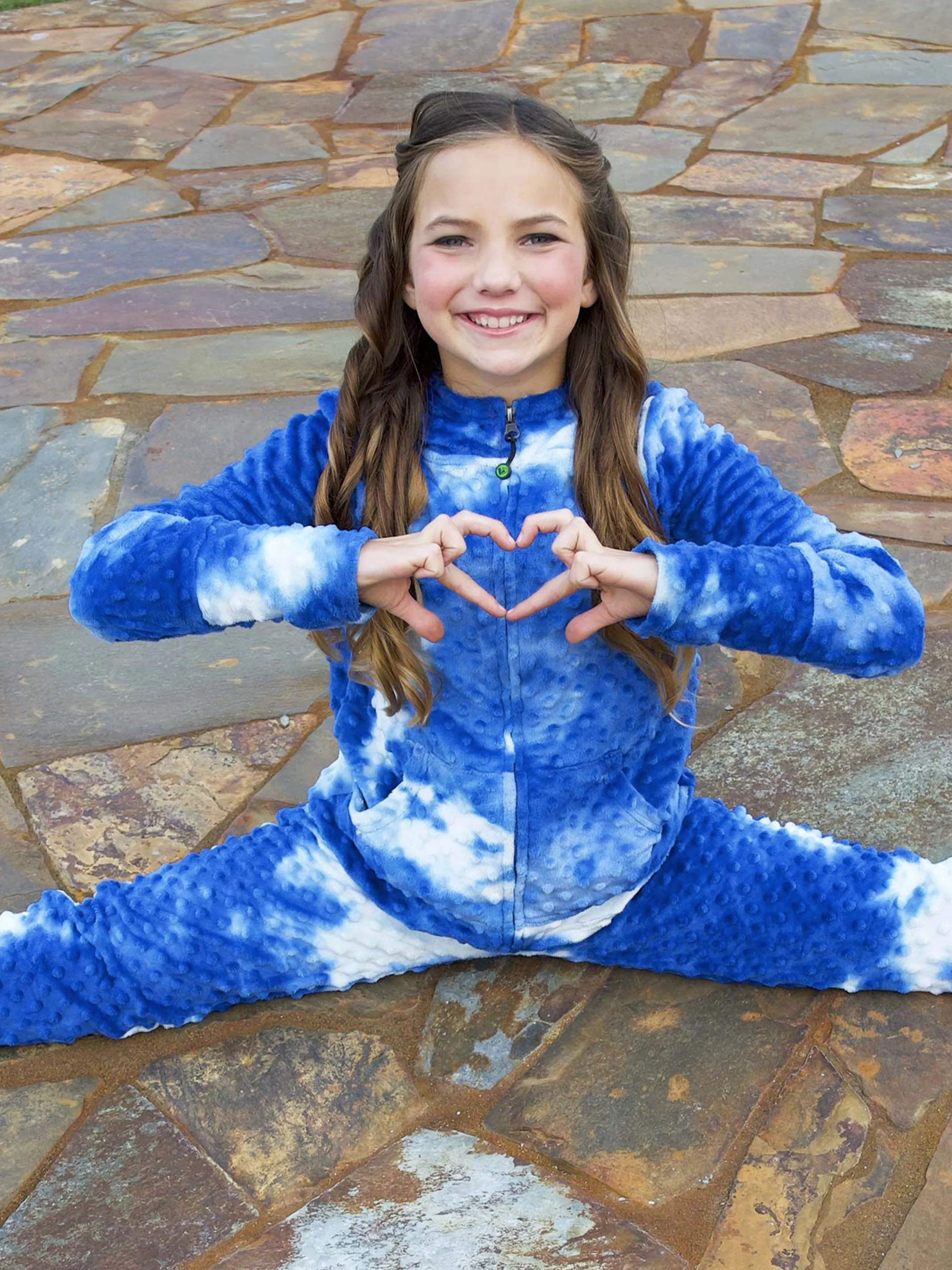 Minky Bubble Zip Hoodie - Tie Dye