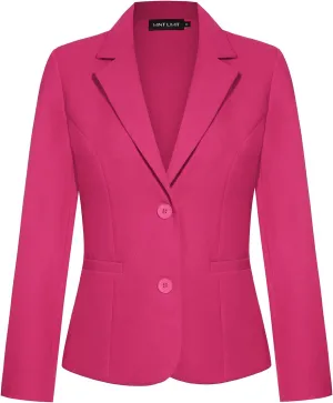 MINTLIMIT Women's Button Front Blazers Long Sleeve Lapel Stretch Casual Office Work Business Blazer Suit Jacket with Pockets