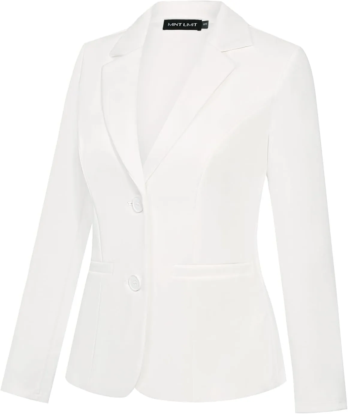MINTLIMIT Women's Button Front Blazers Long Sleeve Lapel Stretch Casual Office Work Business Blazer Suit Jacket with Pockets
