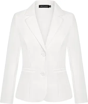 MINTLIMIT Women's Button Front Blazers Long Sleeve Lapel Stretch Casual Office Work Business Blazer Suit Jacket with Pockets