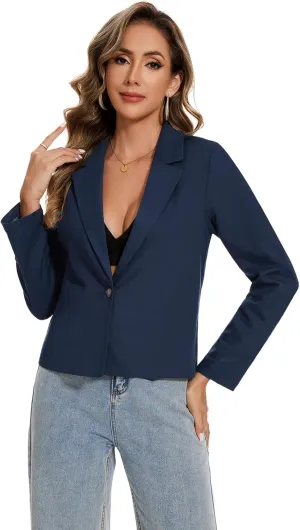 MINTLIMIT Womens Cotton Linen Blazer Long Sleeve Casual Work Office Lightweight Lapel Button Blazers Jacket with Pockets