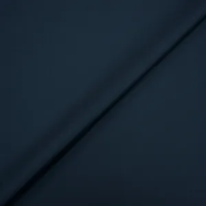Navy Solid Weave Dormeuil  Sustainable Wool Millenial Fabric