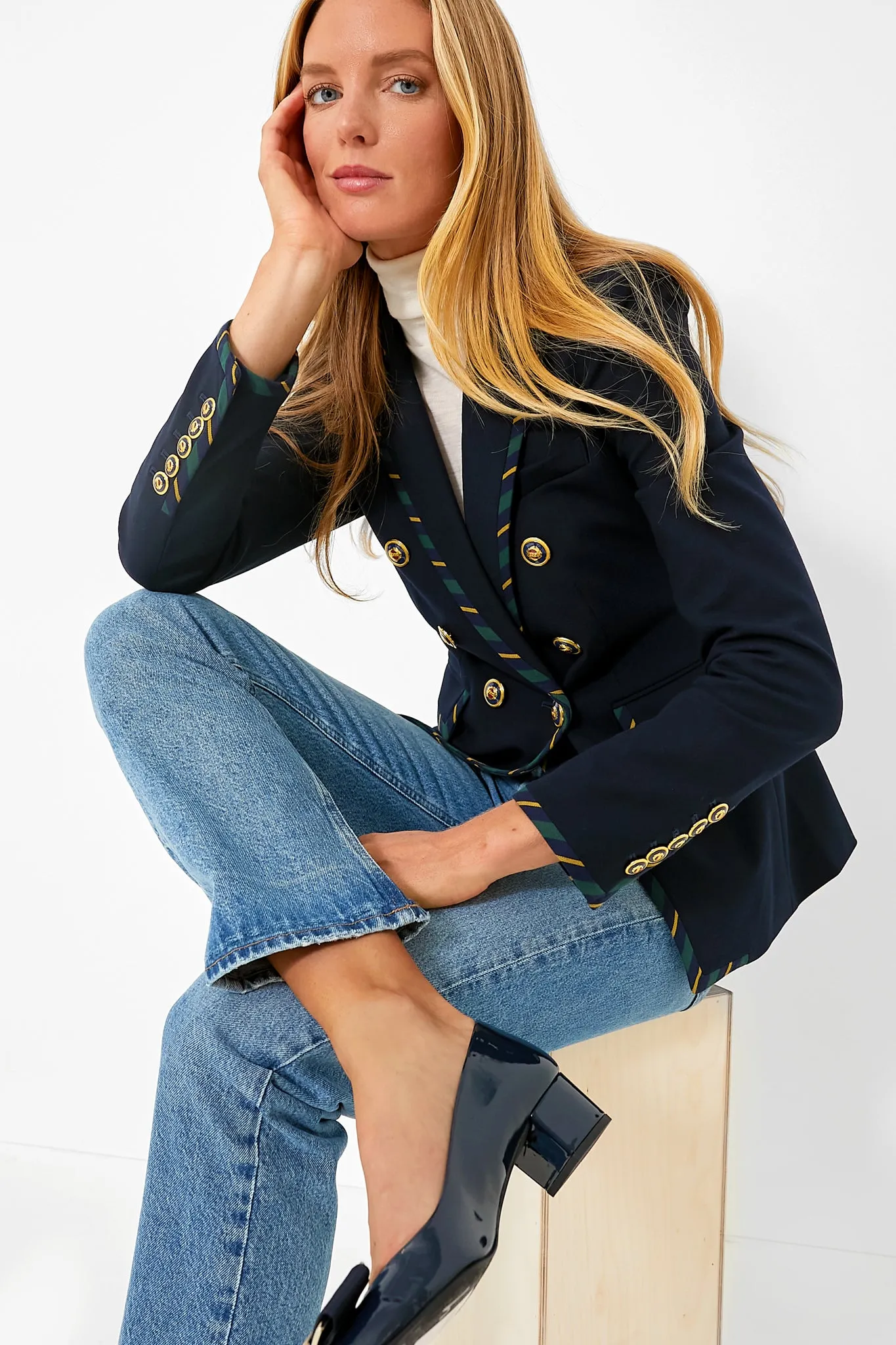 Navy Stripe Miller Dickey Jacket