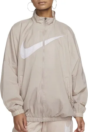 Nike Sportswear Essential Women's Woven Oversized Fit Jacket, BEIGE, MEDIUM