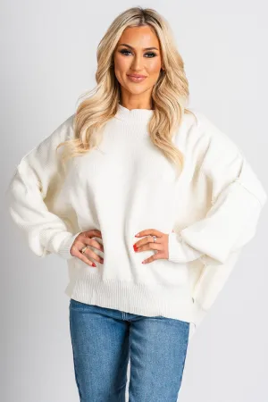 Oversized sweater ivory