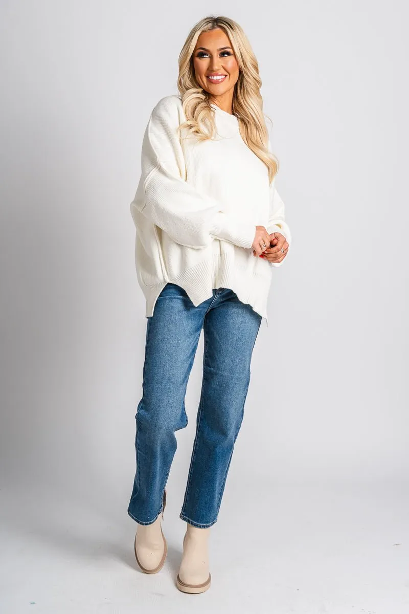 Oversized sweater ivory