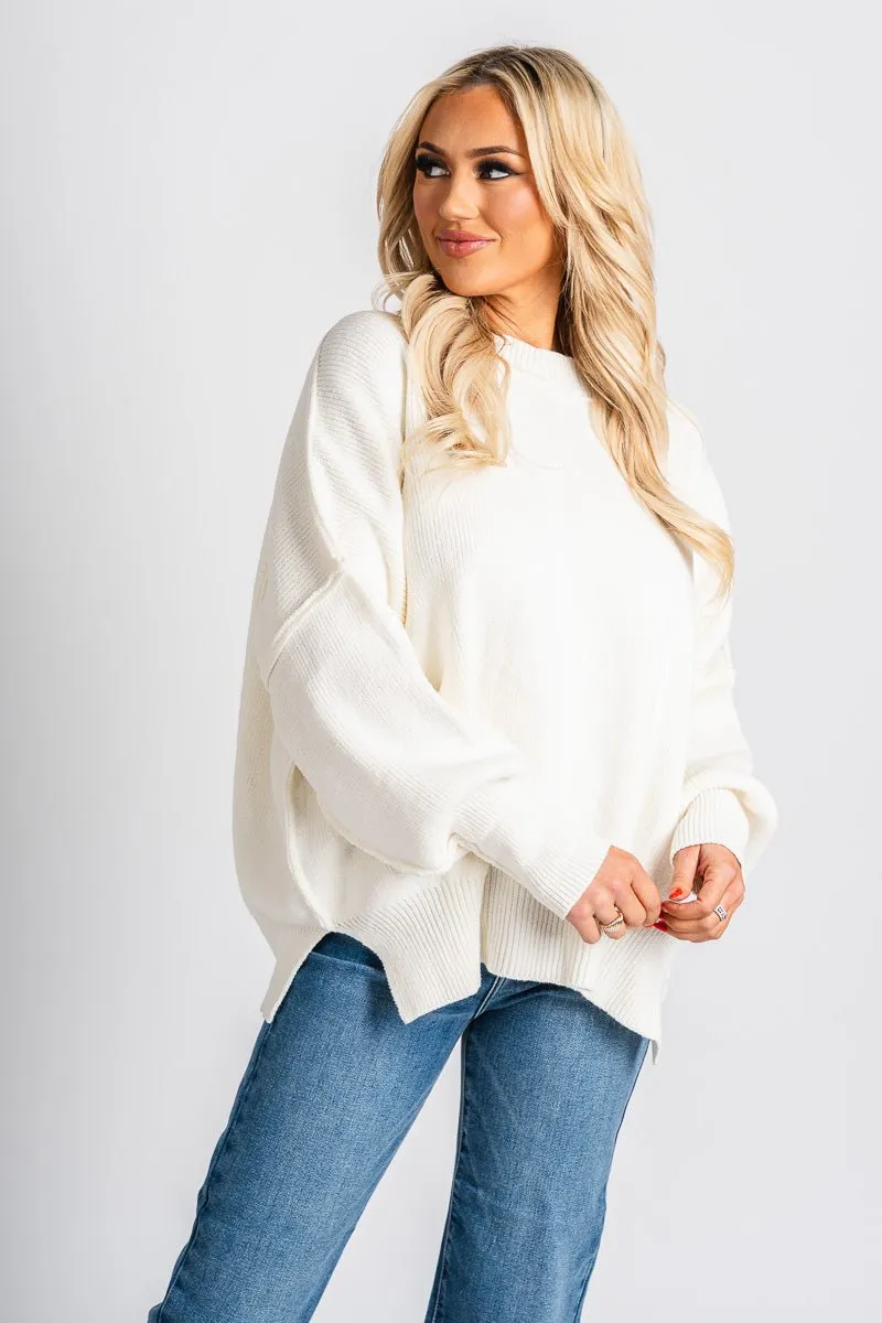Oversized sweater ivory