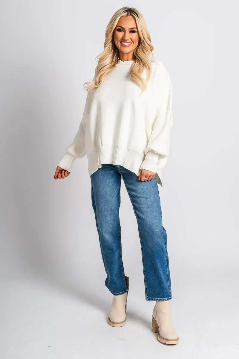 Oversized sweater ivory